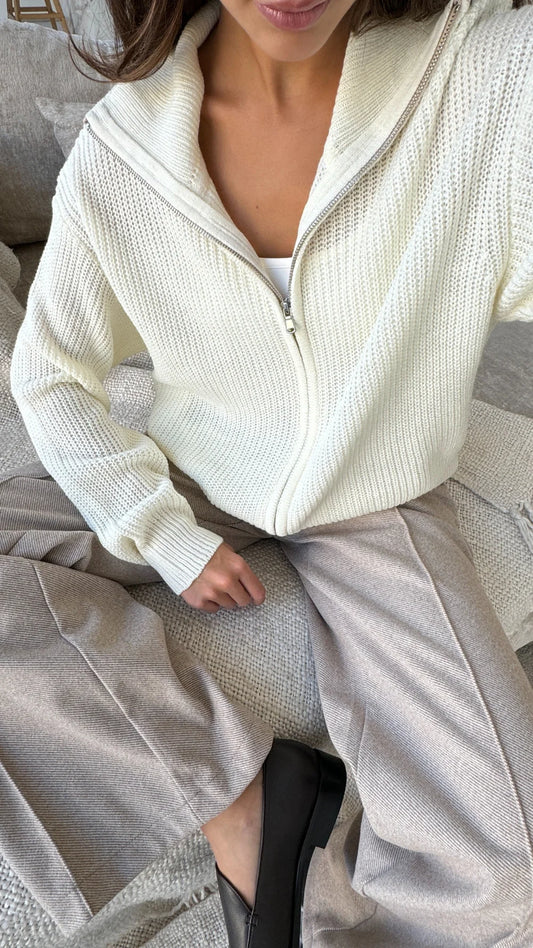 the ALLIA zip cardigan