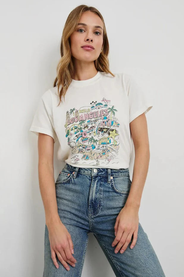the LOS ANGELES map tee