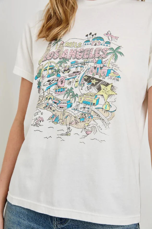 the LOS ANGELES map tee
