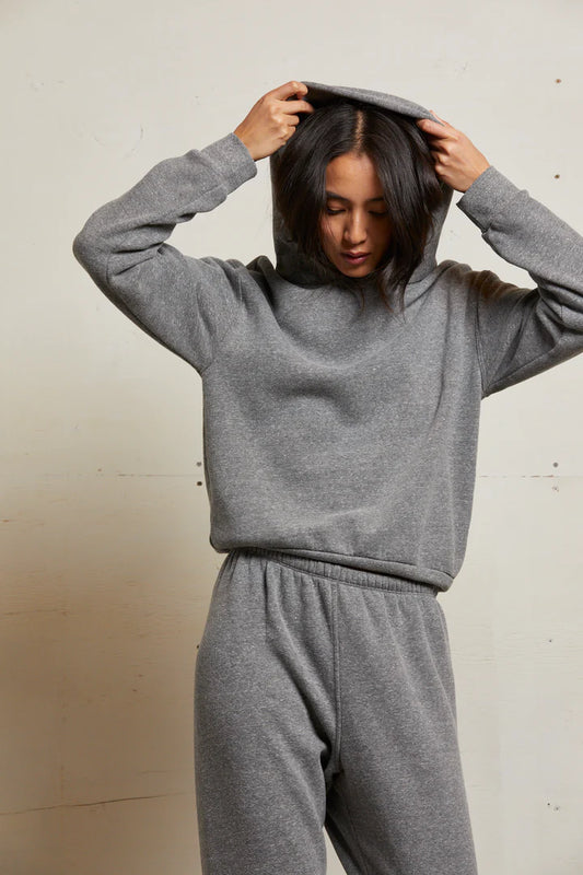 the HEART hoodie, heather grey