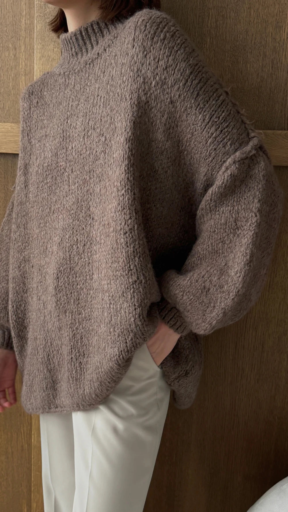 the LAYLA sweater, taupe