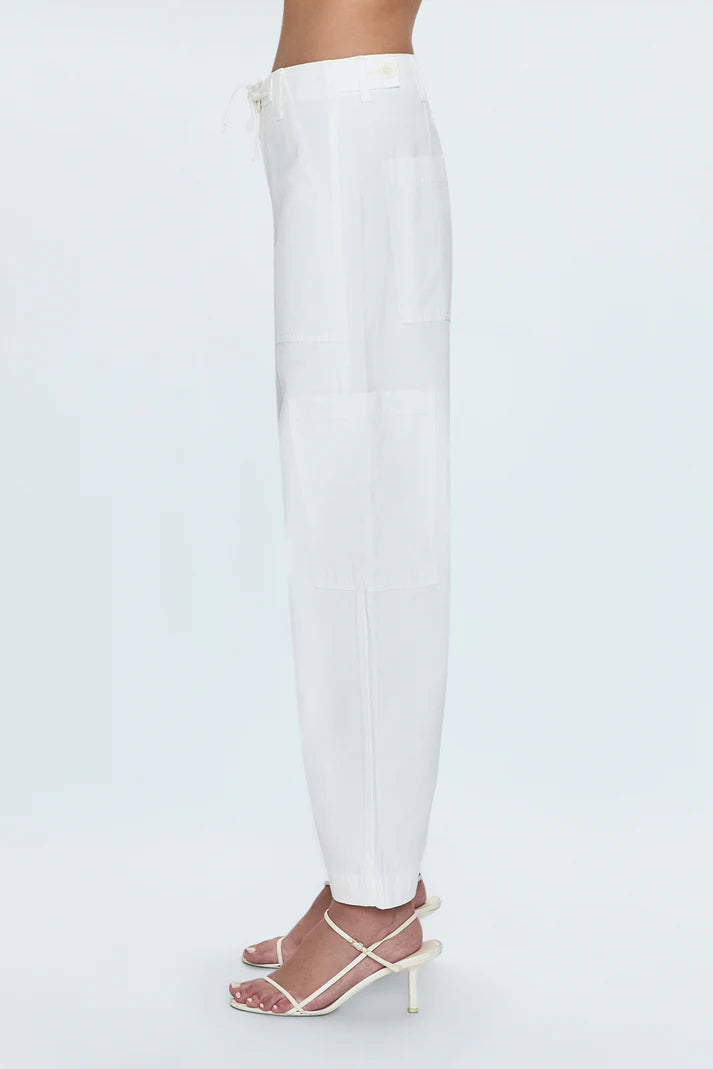 the SABRINA curved utility pant, white