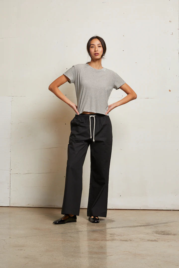 prerorder: the HARLEY, ivory+black stripe