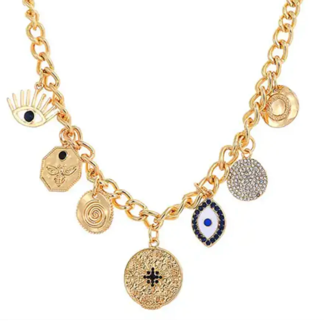 the GOODLUCK coin necklace