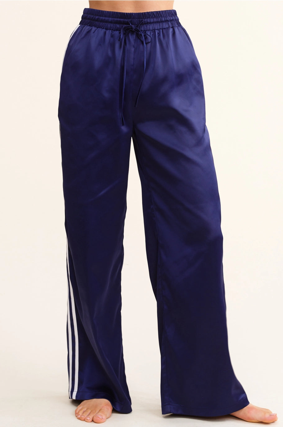 the SATIN track pant, navy