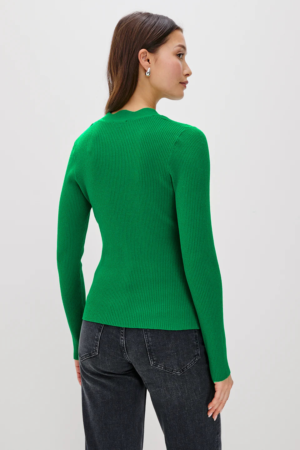 the DITA cardigan, kelly green