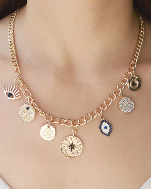the GOODLUCK coin necklace