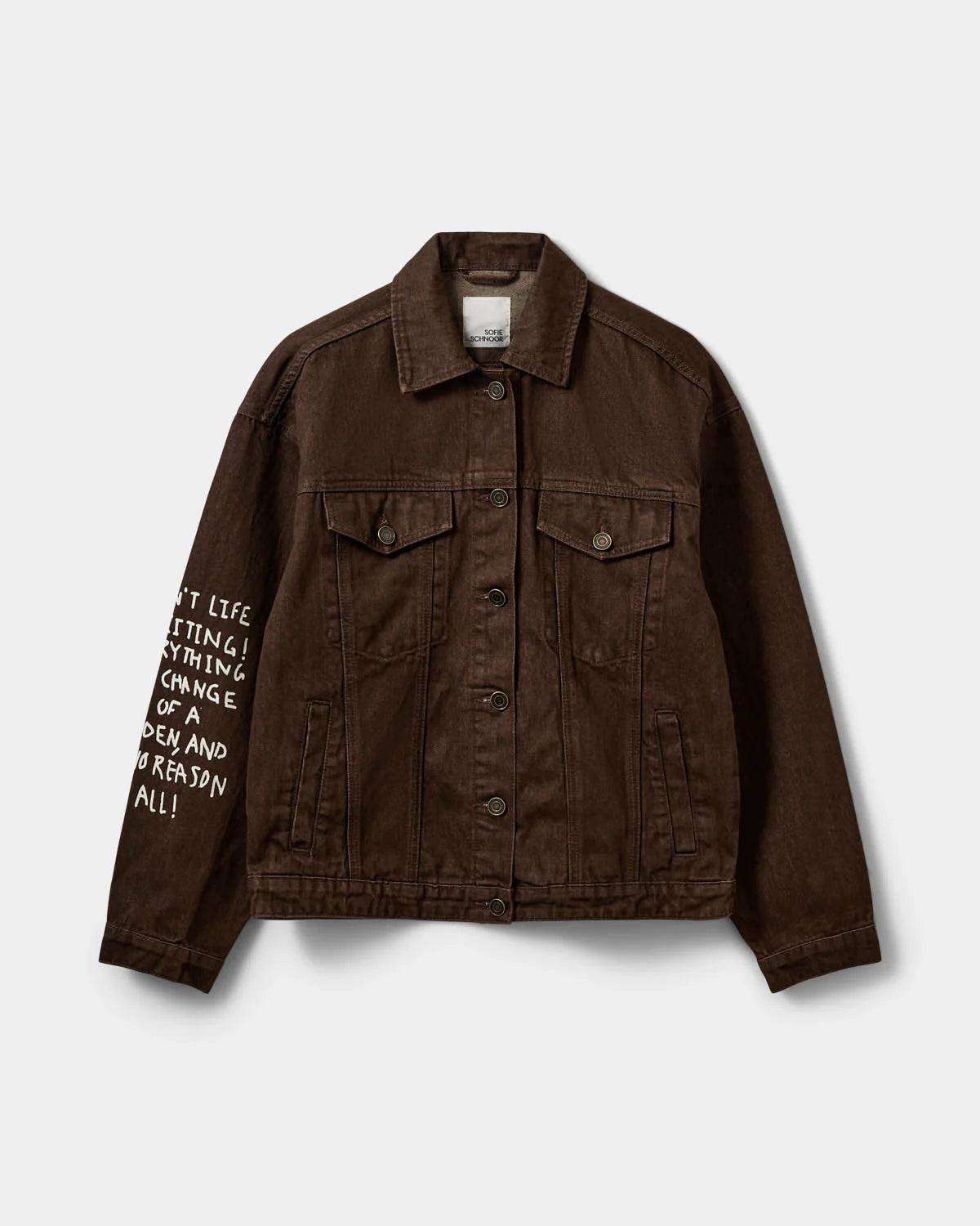 the AUDREY MOOMIN denim jacket, dark brown