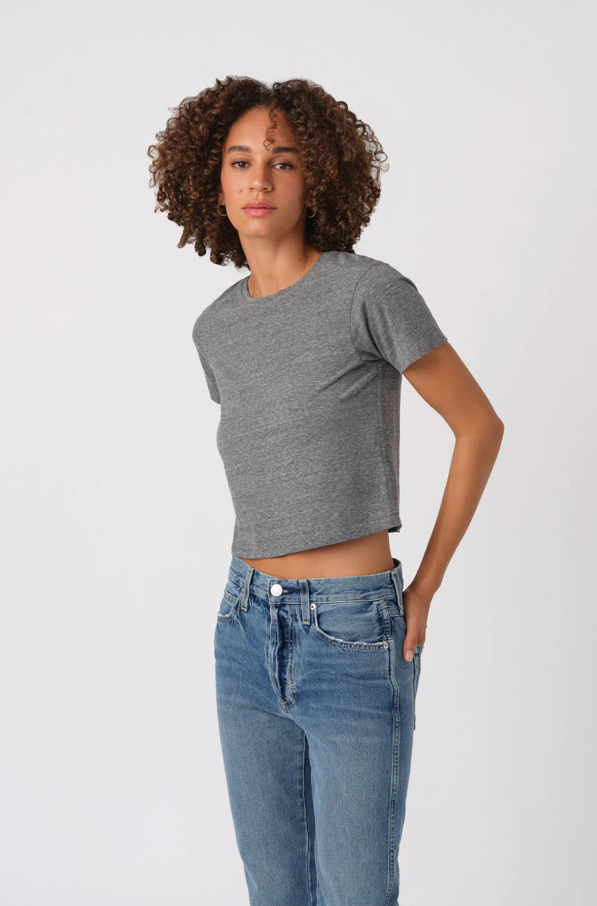 the BABE tee, heather grey