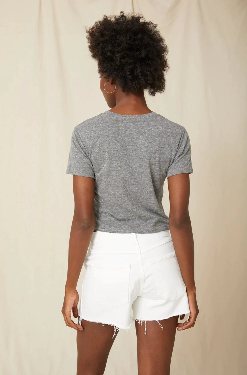 the BABE tee, heather grey