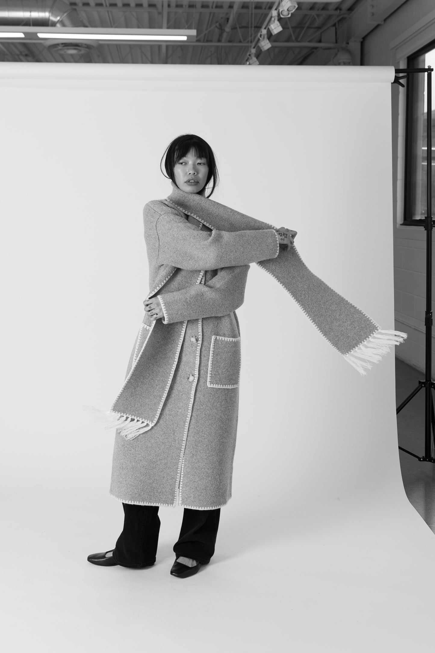 the DELANEY long, grey