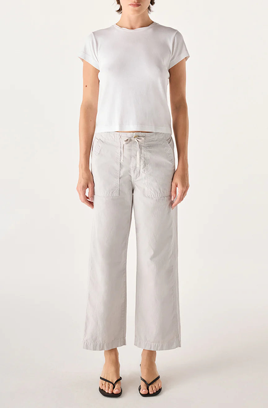 the EASY drawstring slouch crop, grey quartz