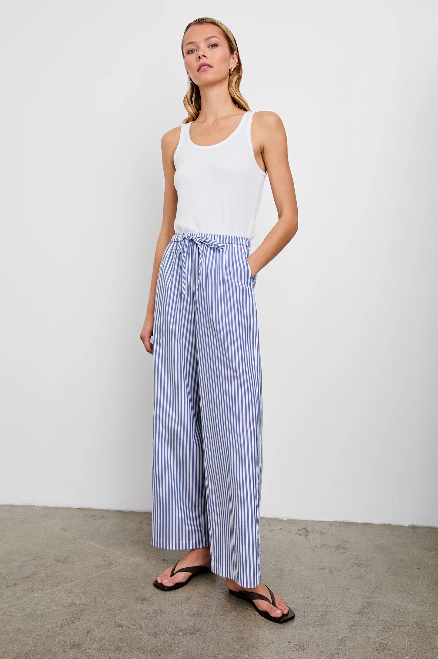 the EMMIE pant, mariner stripe