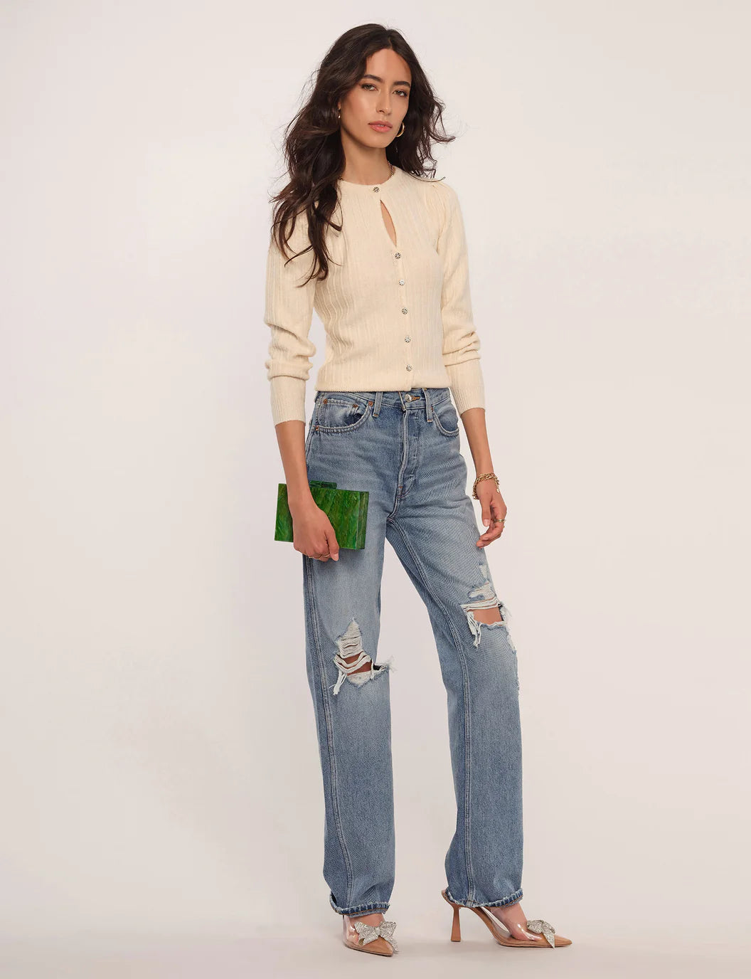 The REED Cardigan, Ivory