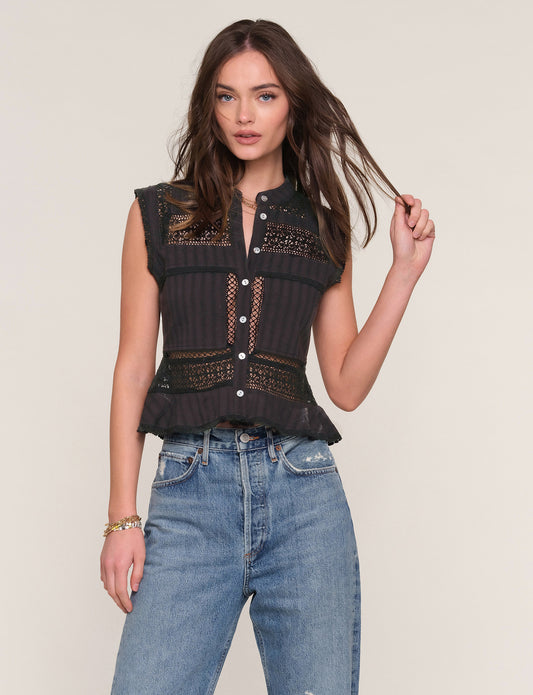 the ANDRESS top, black