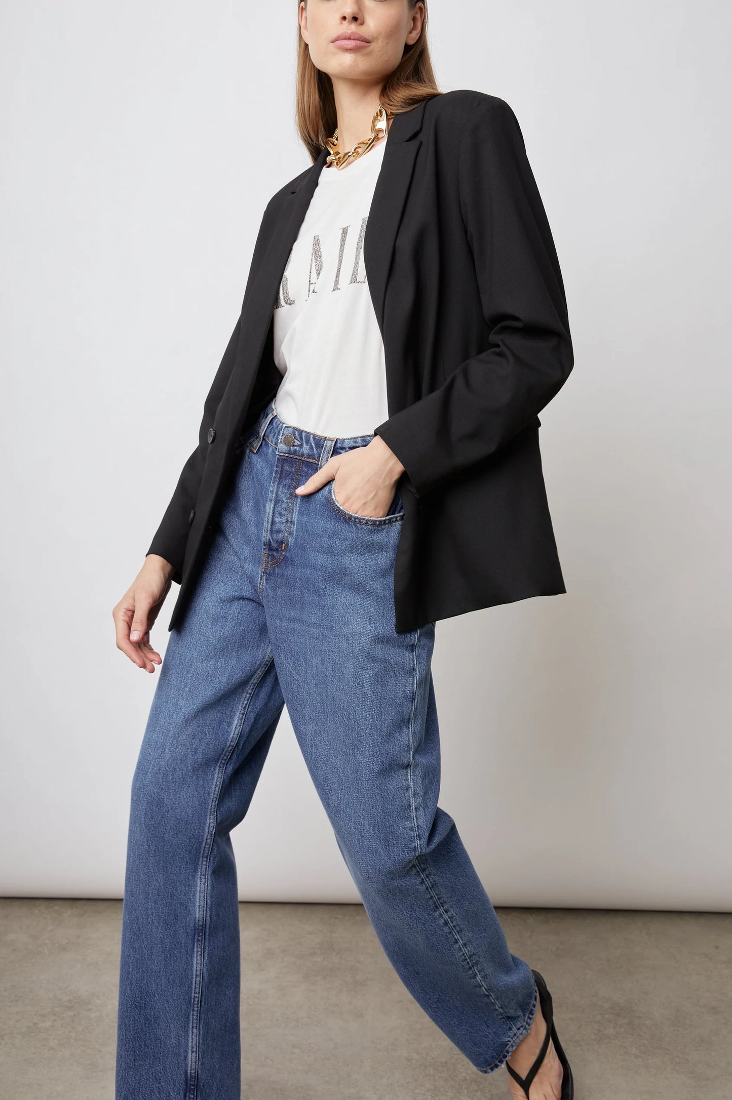 the JAC blazer, black twill