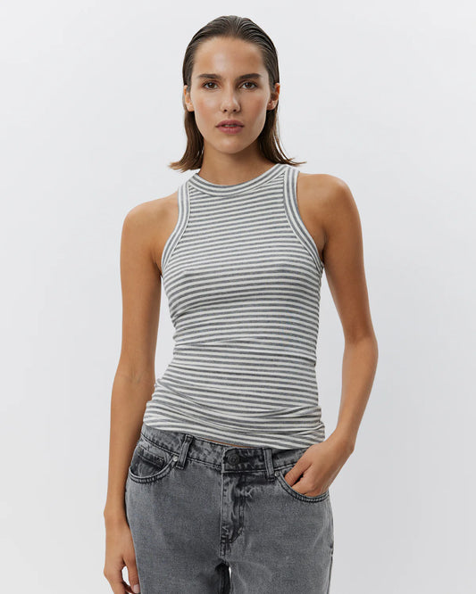 the STRIPE tank, grey
