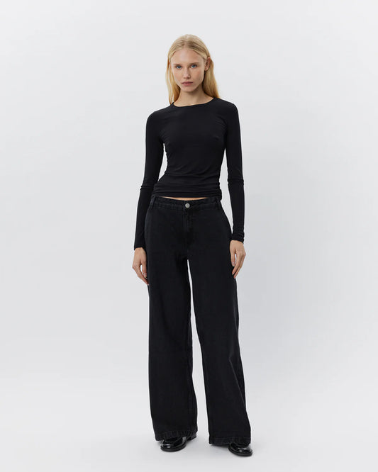 the PETRICIASW stripe long sleeve, black