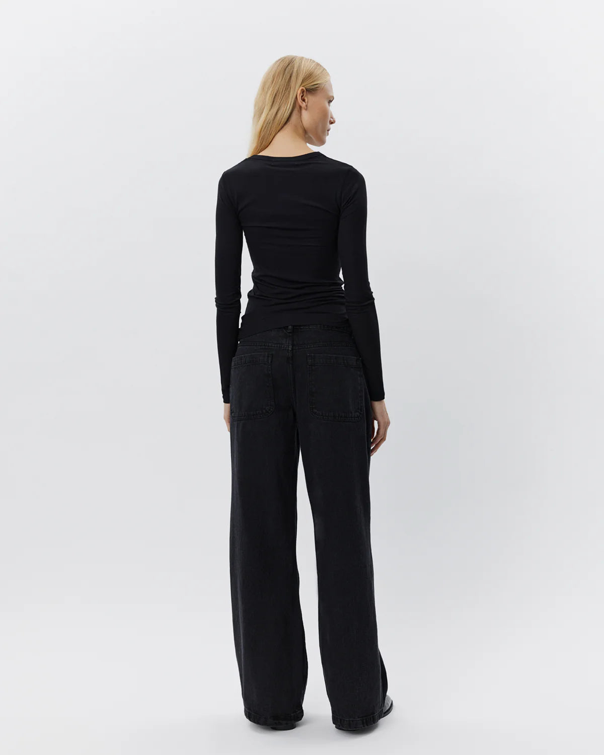 the PETRICIASW stripe long sleeve, black
