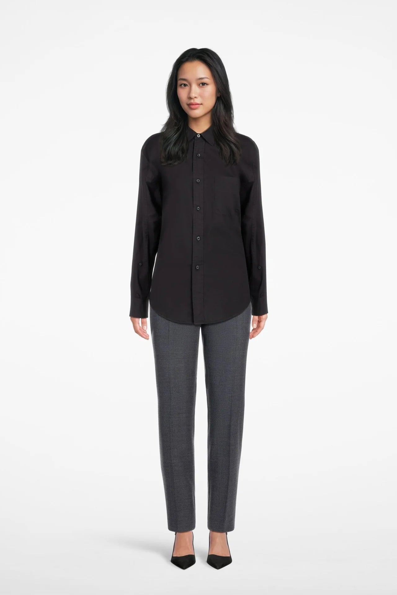 the AM to PM boyfriend shirt, black