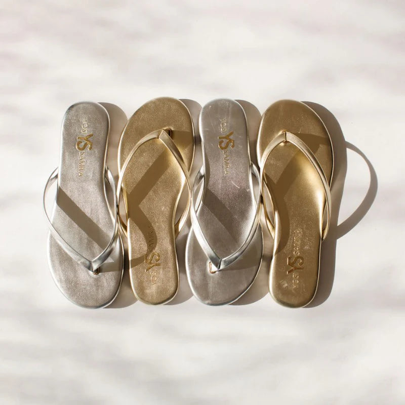 the RIVINGTON flip flop, silver