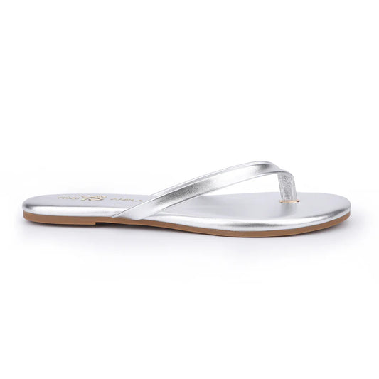 the RIVINGTON flip flop, silver