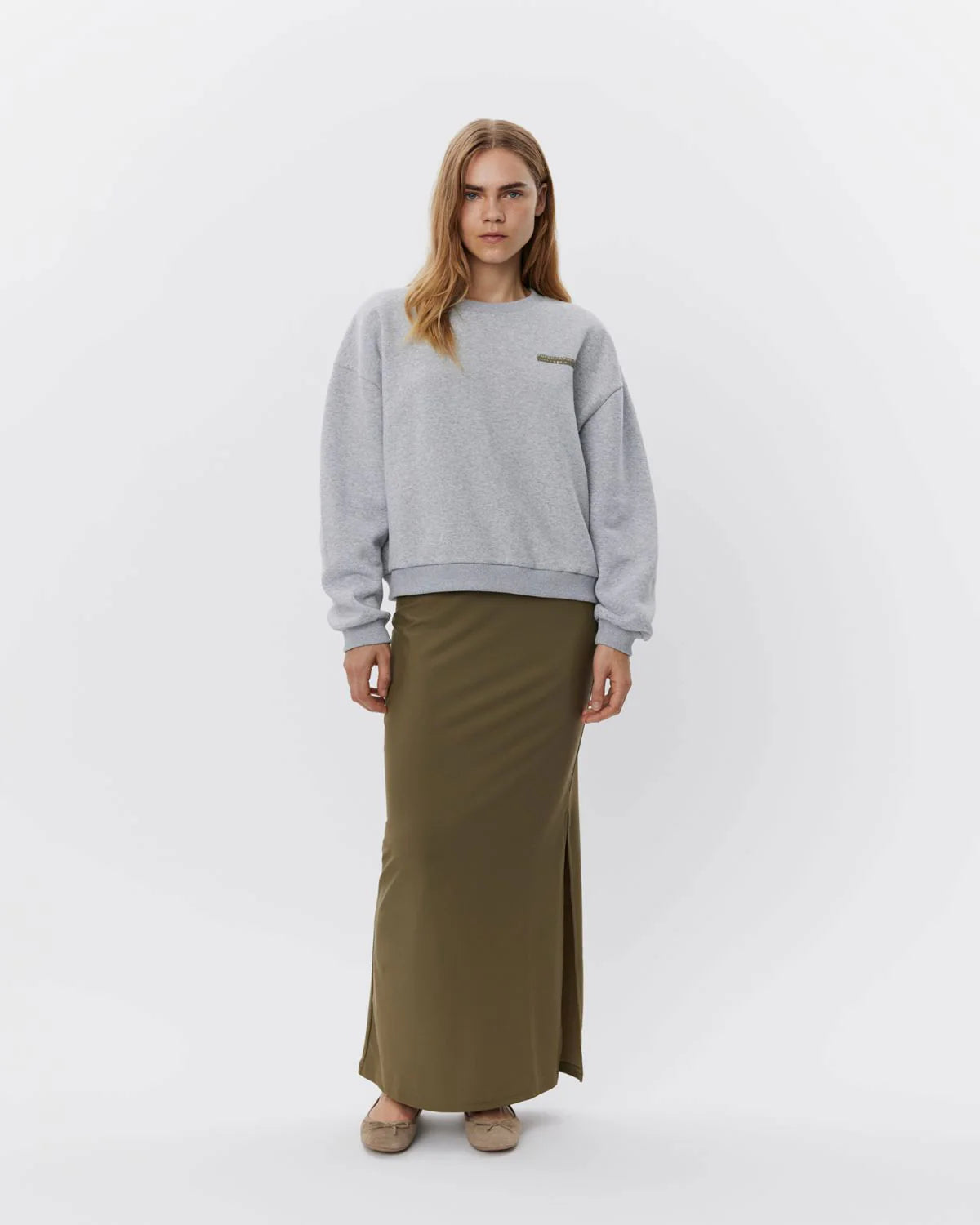 the GOODS sweatshirt