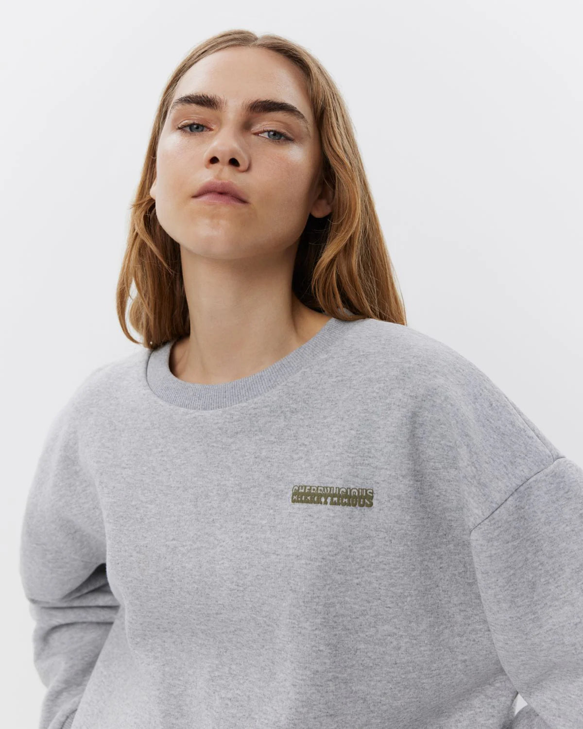 the GOODS sweatshirt