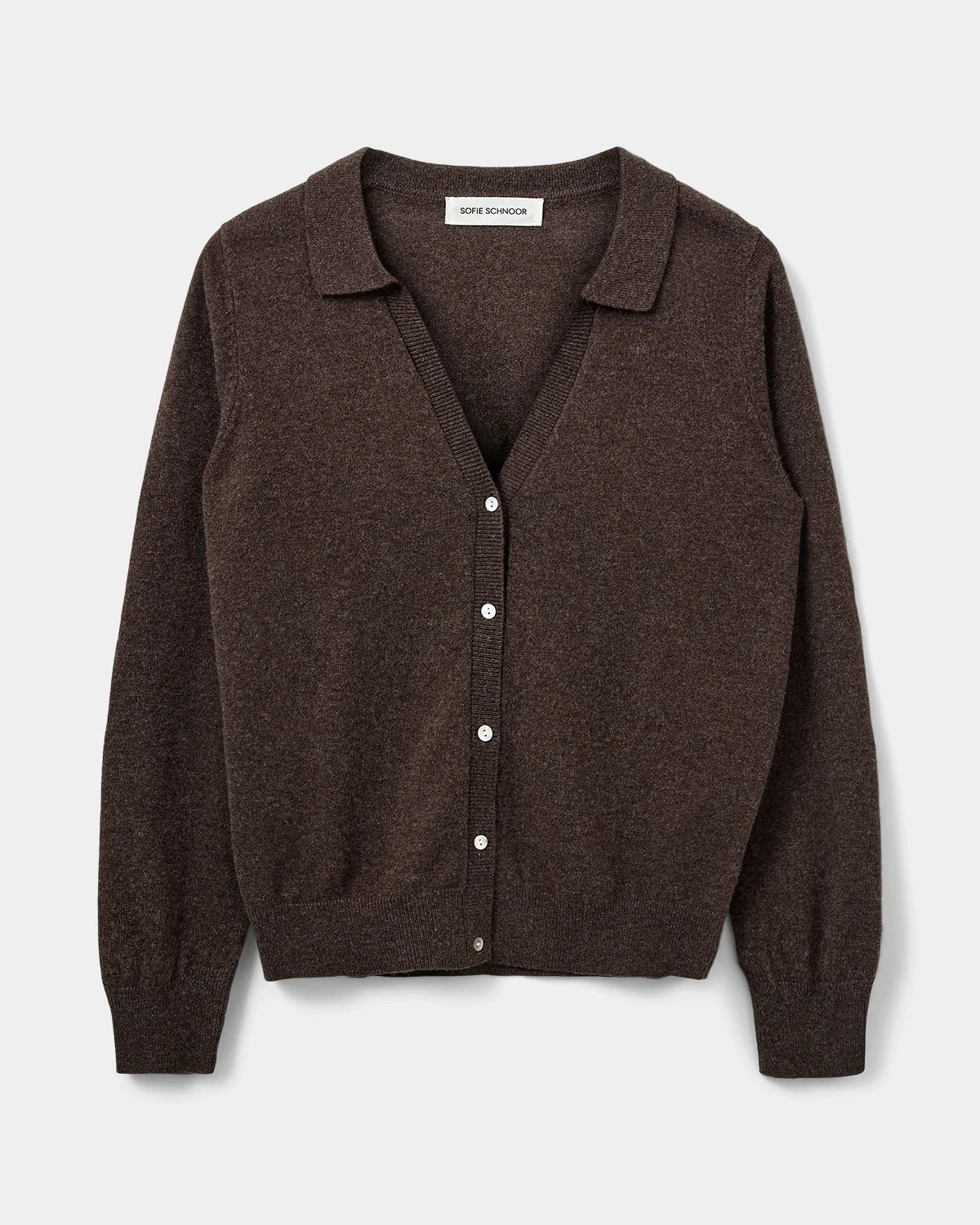 the SKYLARSW cardigan, brown fudge