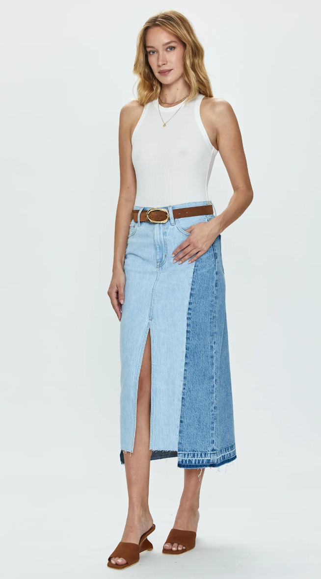 the ALICE midi skirt, spliced palais