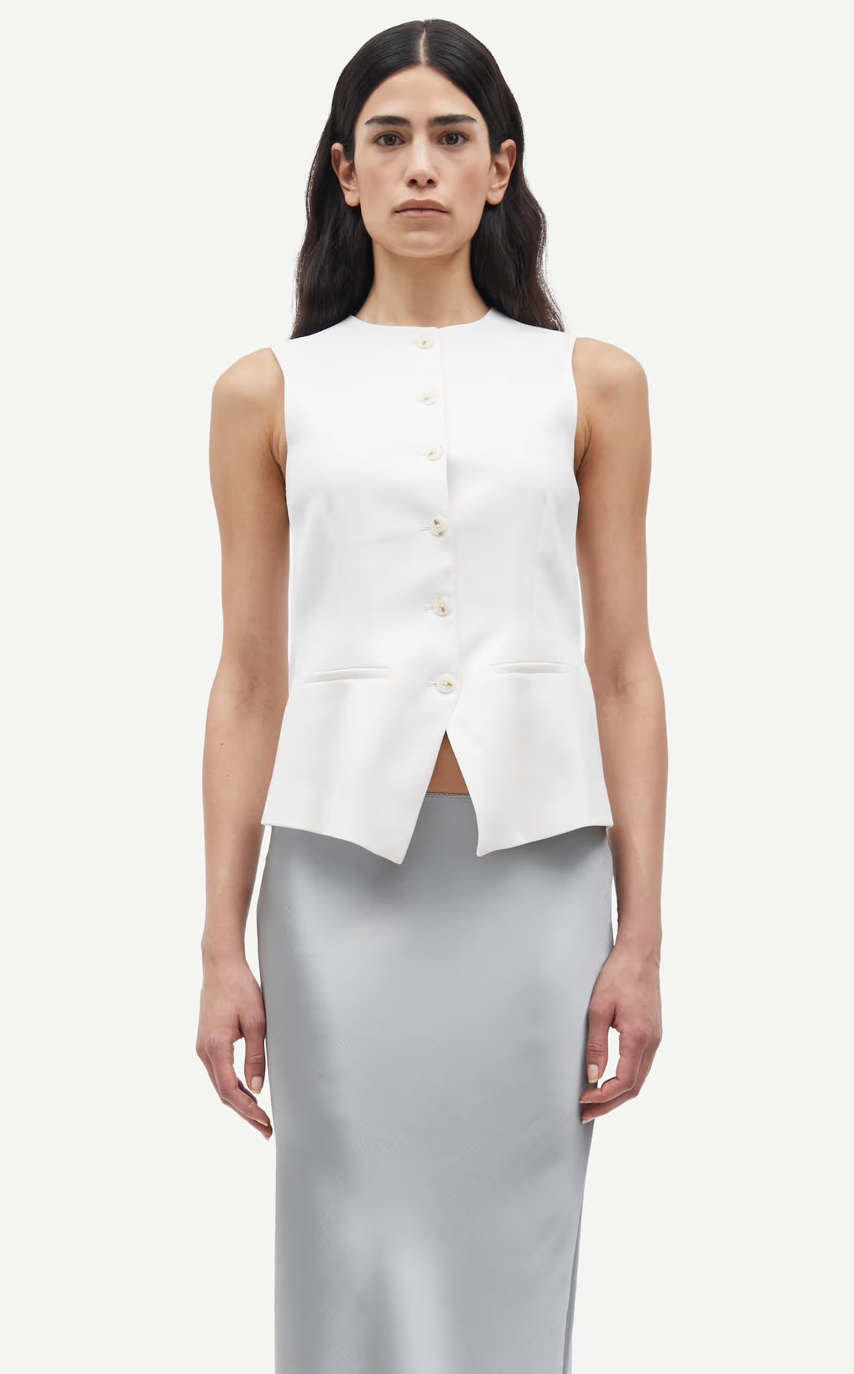 the SARUMA vest, egret