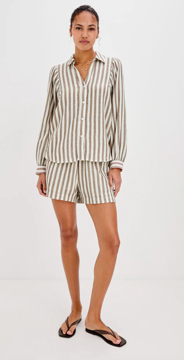 the LEIGHTON short, milos stripe