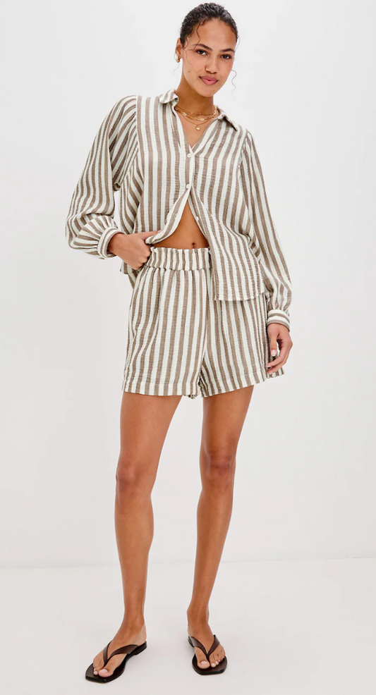 the LEIGHTON short, milos stripe