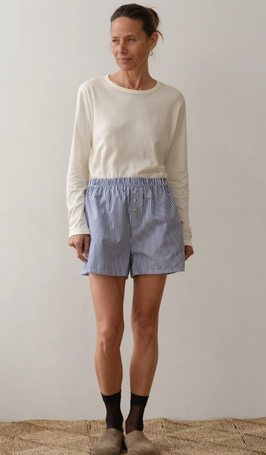 the POP boxer, navy stripe