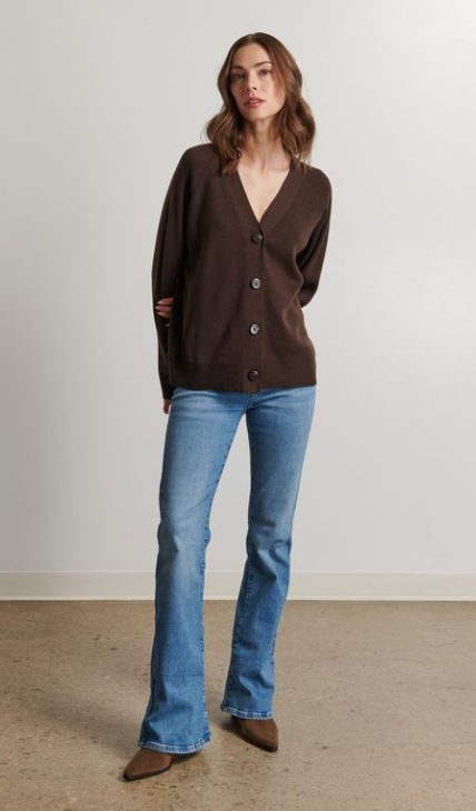 the MICAH cardigan, espresso