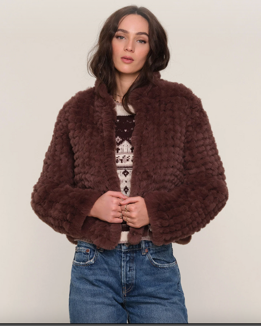 the DELINE jacket, mocha