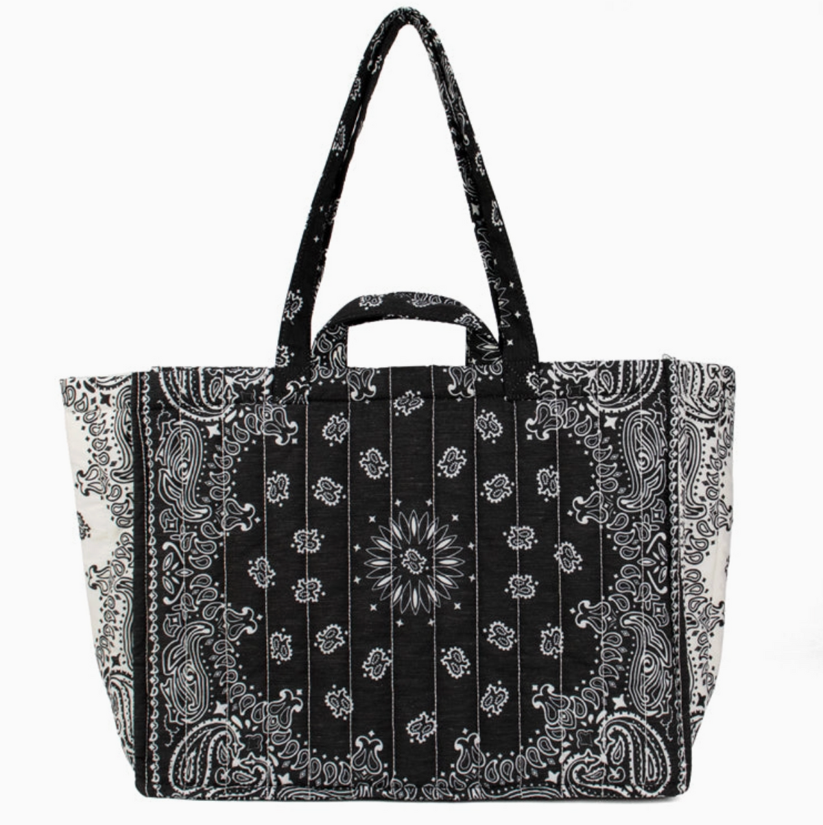 the BANDANA tote, black x white
