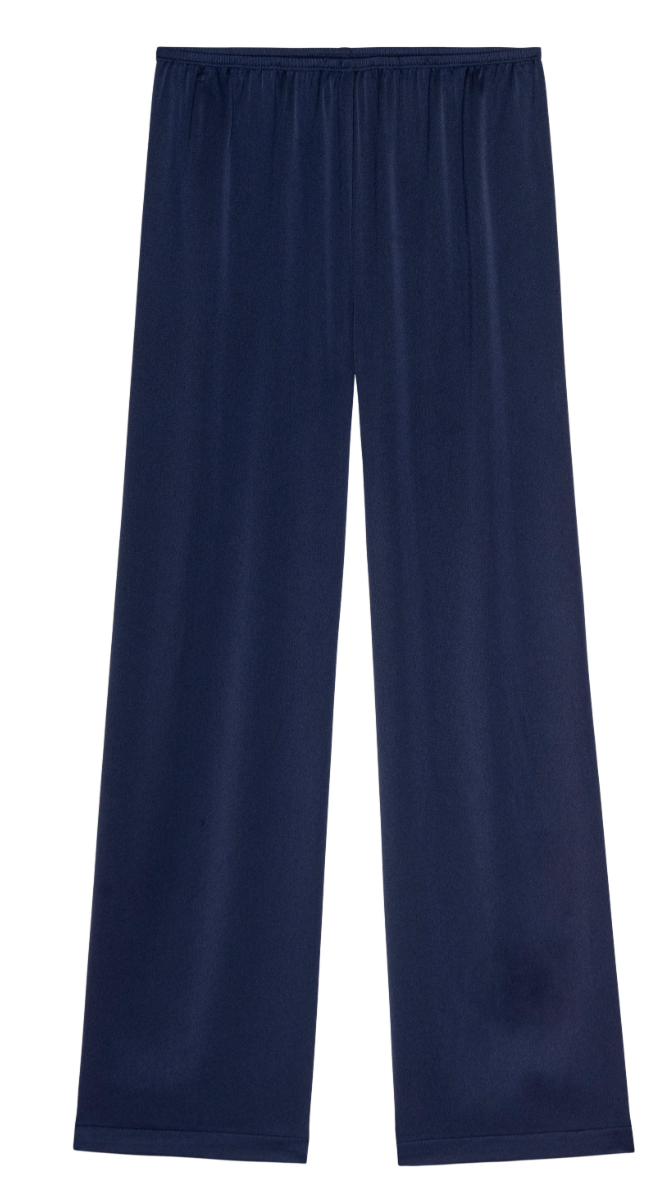the CREPE simple pant, navy