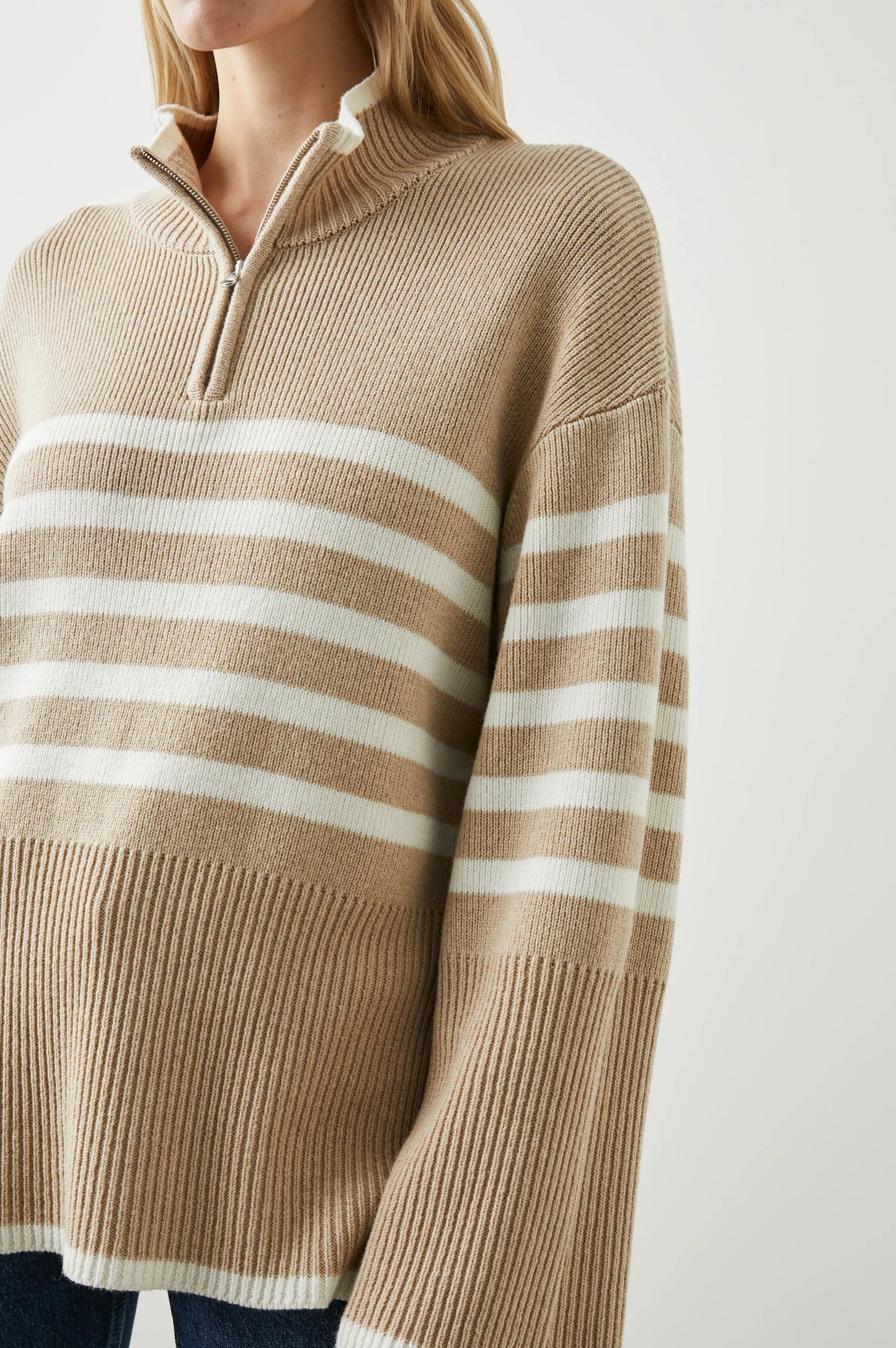 The TESSA Knit, Sand Stripe