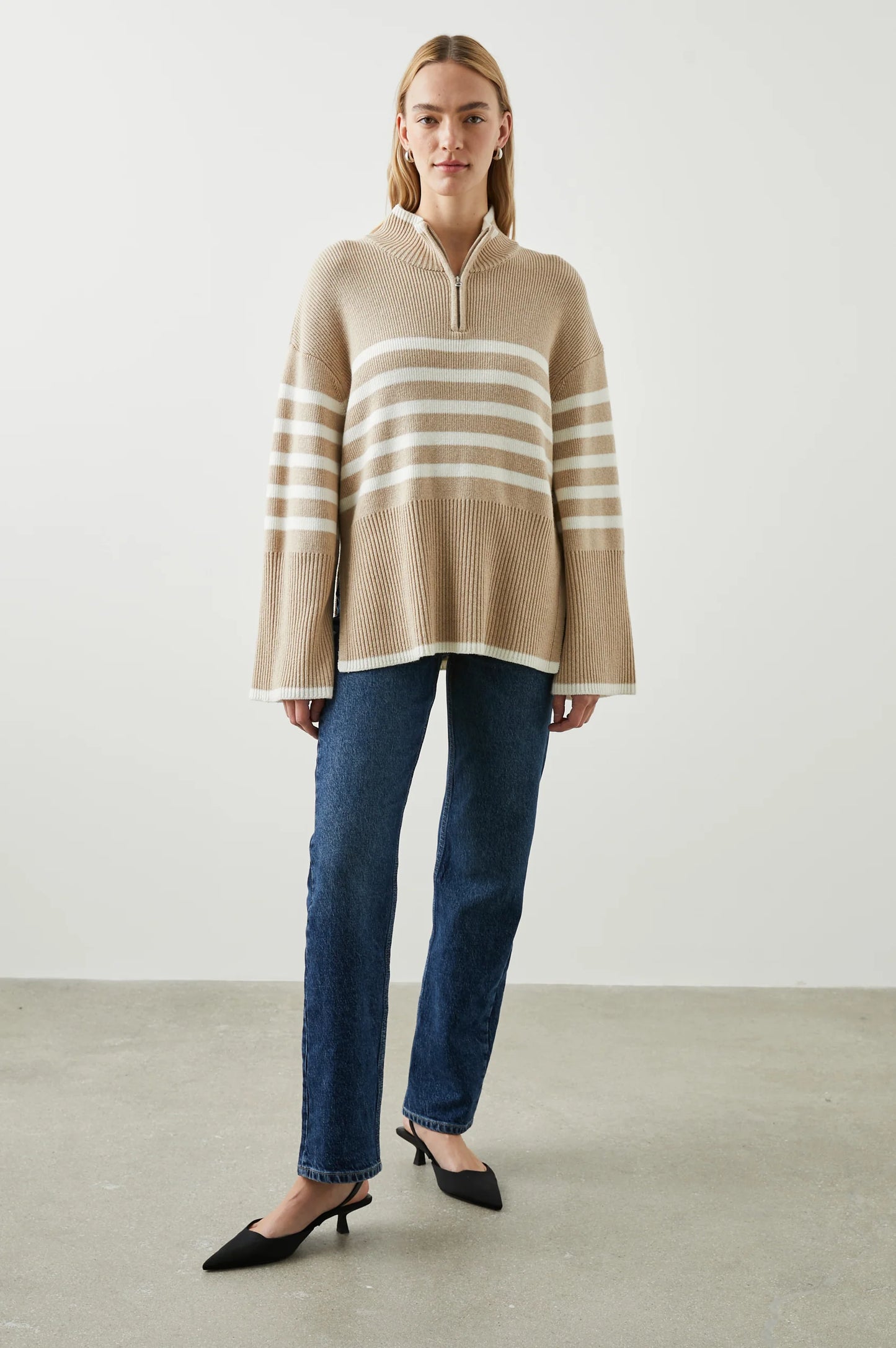 The TESSA Knit, Sand Stripe