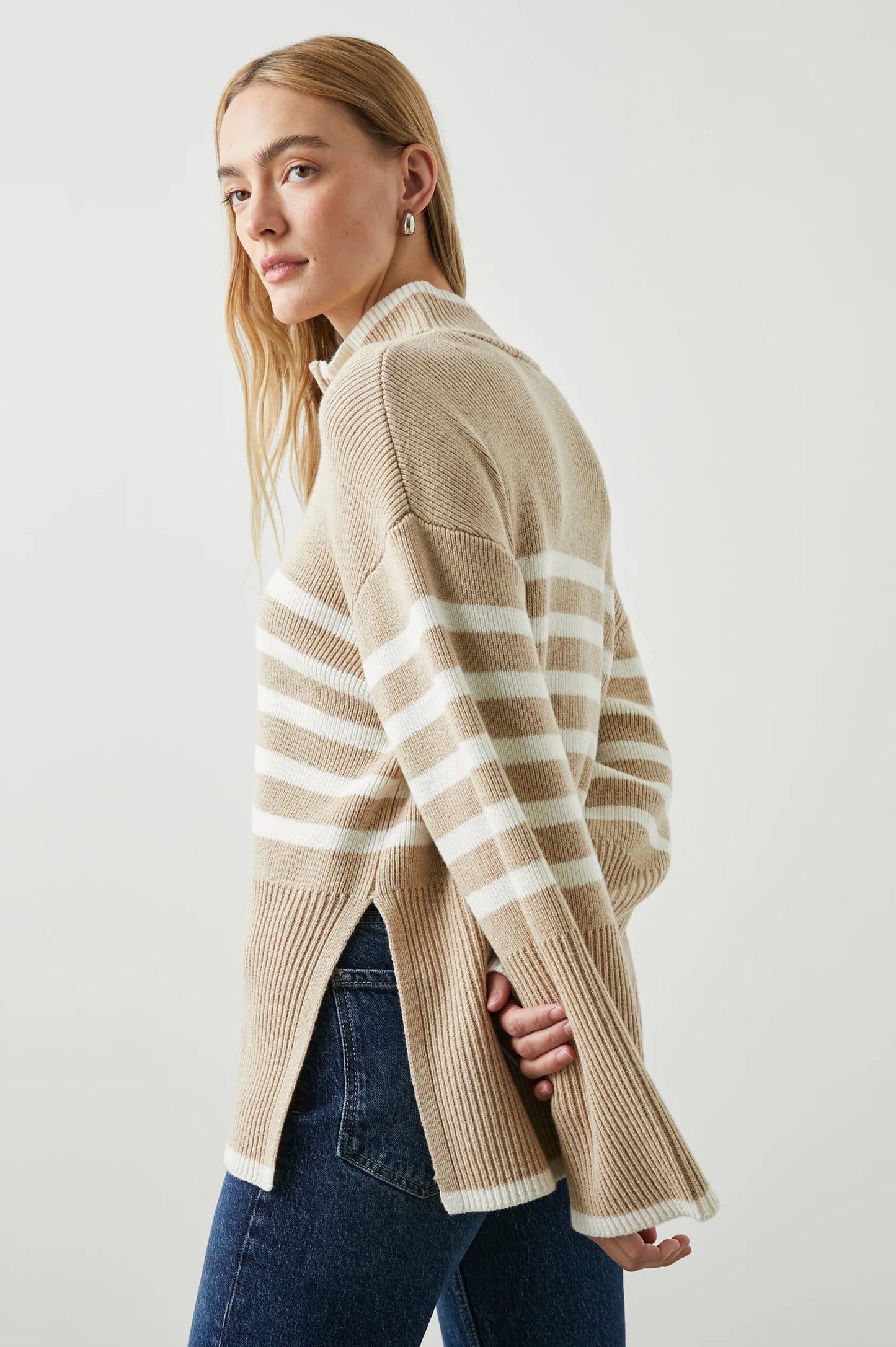 The TESSA Knit, Sand Stripe