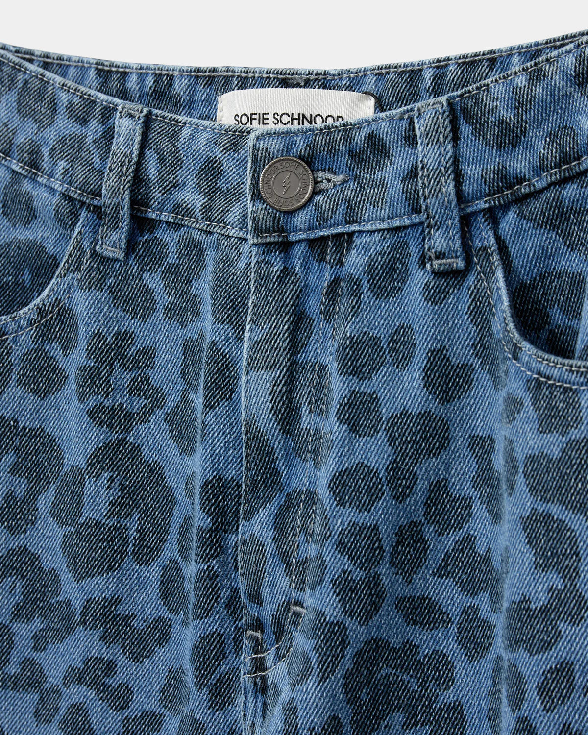 the TOKYO denim, blue leopard