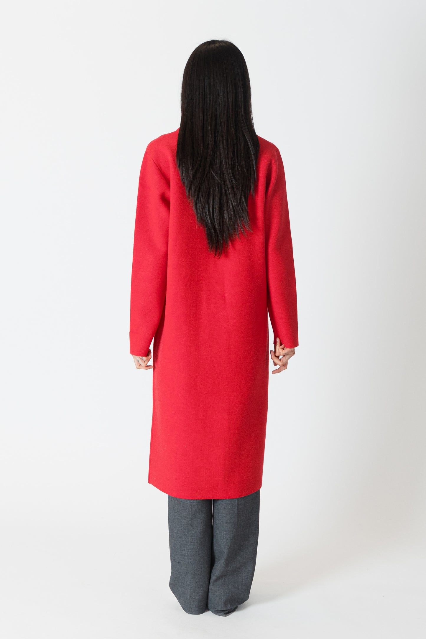 the VICKI coat, red