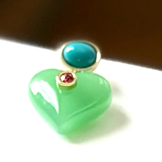 the LUCKY heart earrings