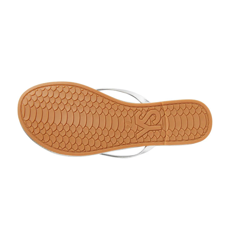 the RIVINGTON flip flop, silver