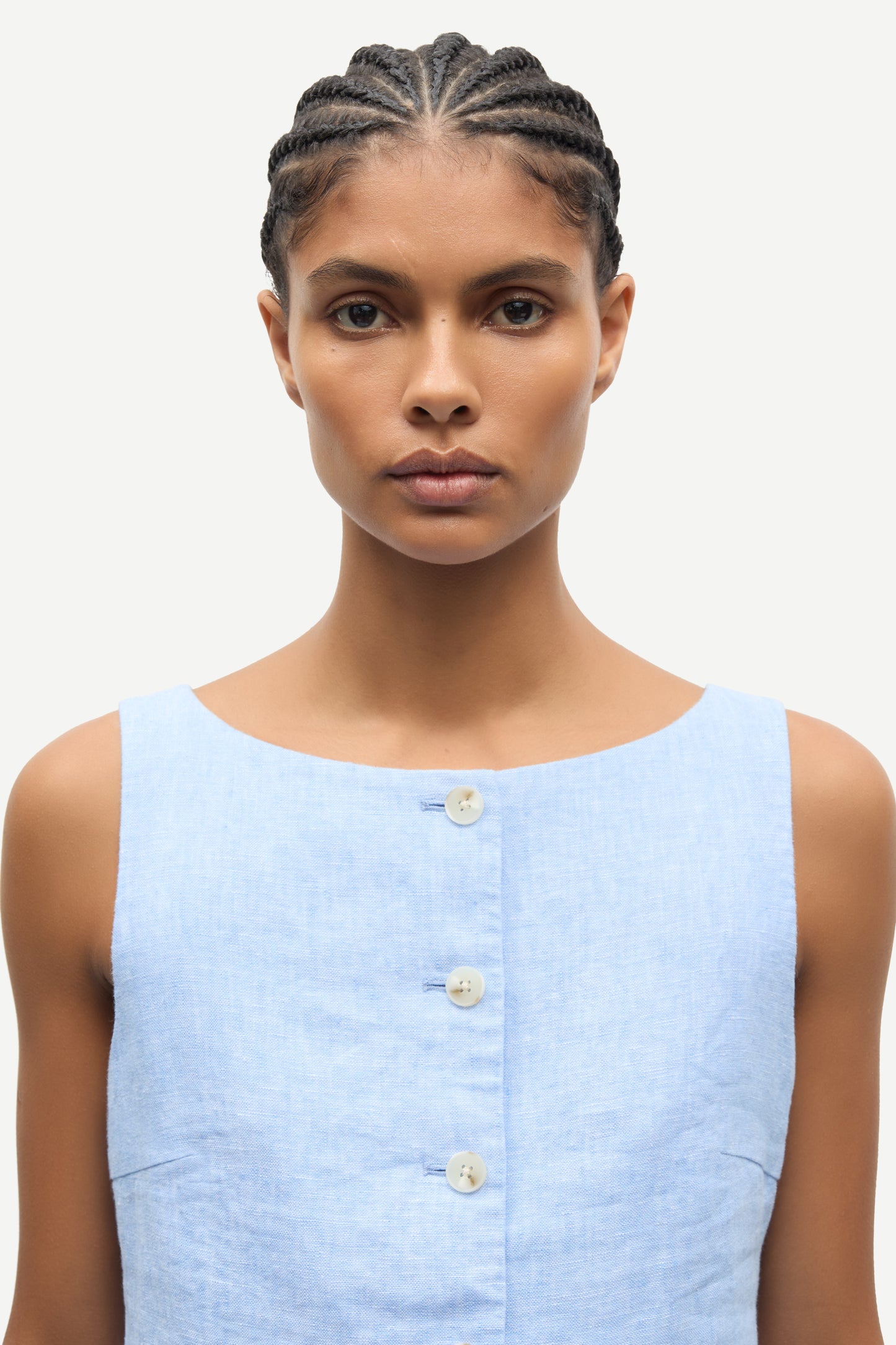 the SALOVES vest, bel air blue melange