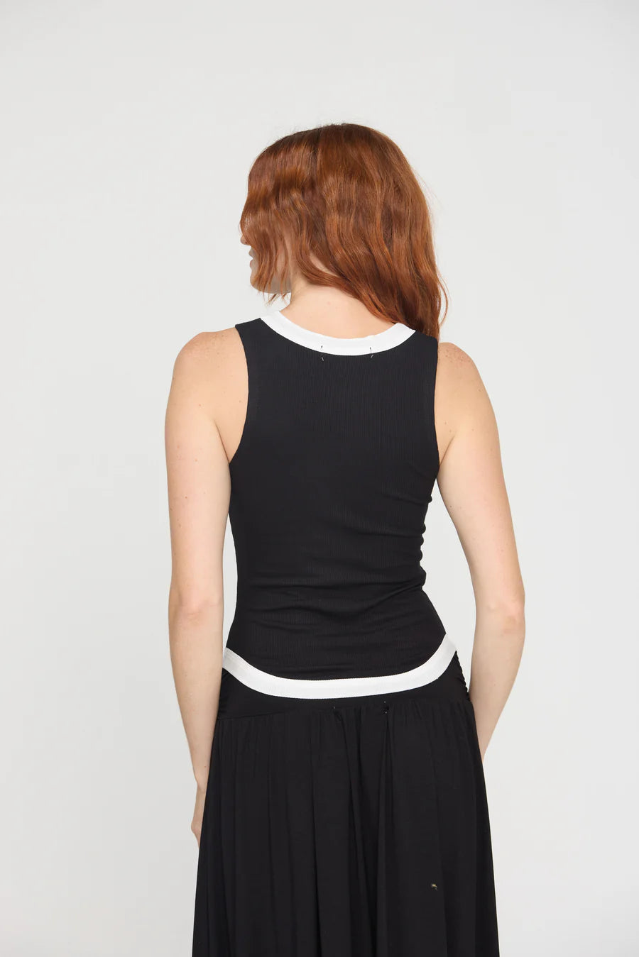 the MARINE colorblocked rib tank, black