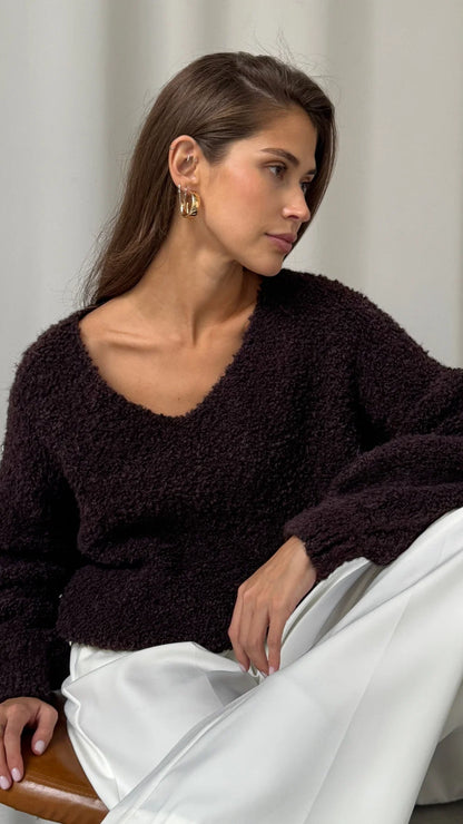 the JENNY sweater, chocolate