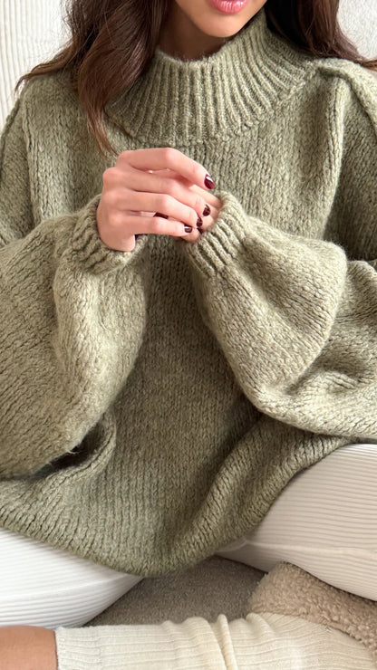 the LAYLA sweater, sage