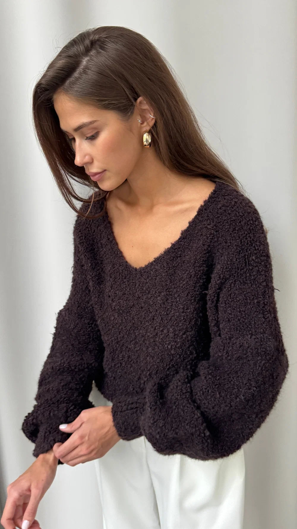 the JENNY sweater, chocolate